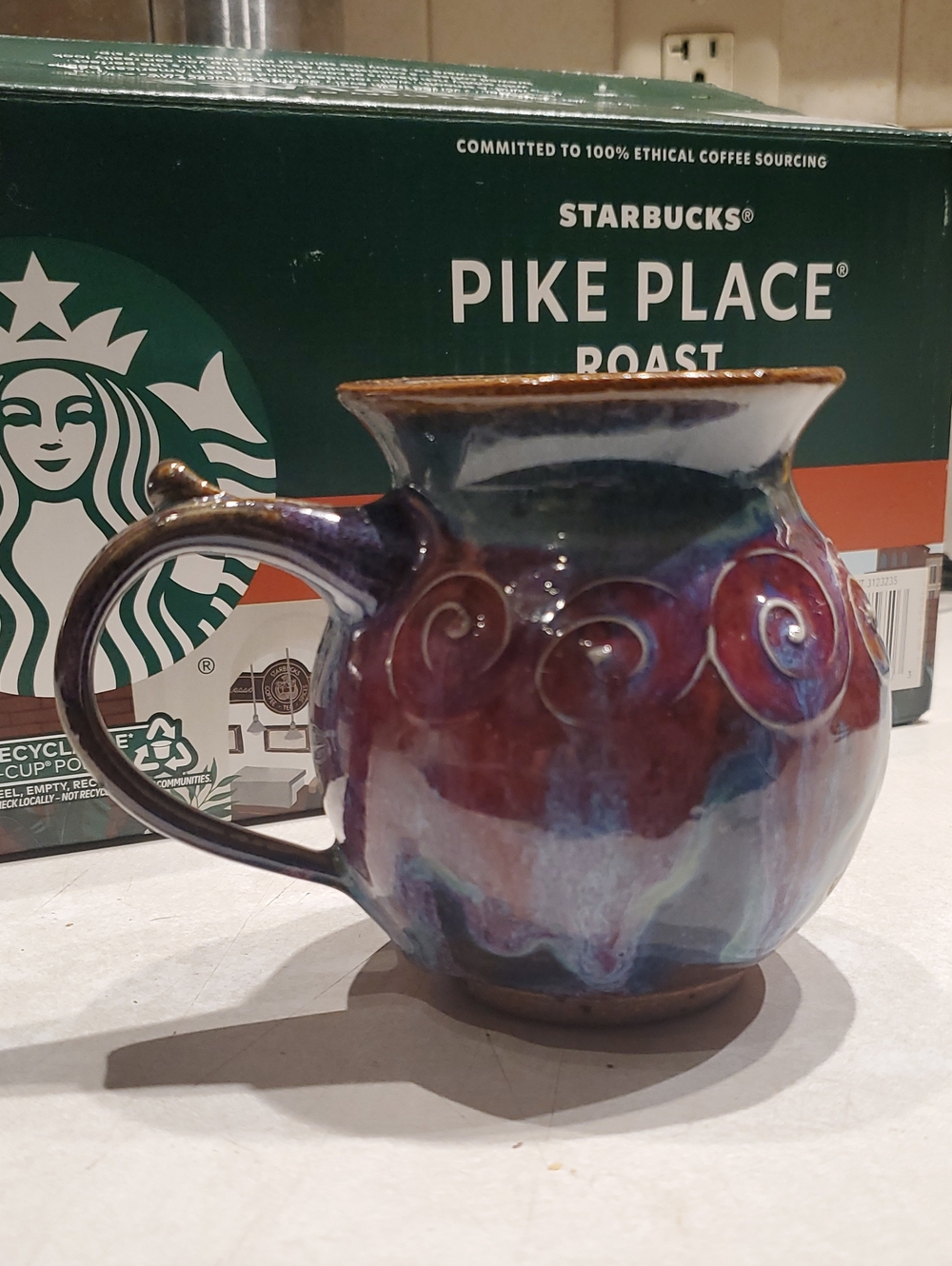 Handcrafted Multicolor Ceramic Mug by